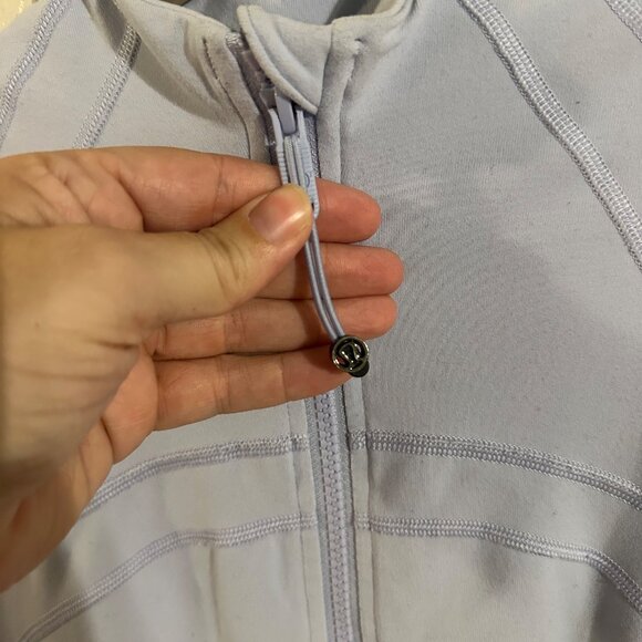 Lululemon Plus Size Baby Blue Long Sleeved Define Athletic Zip Up Jacket - Picture 5 of 10